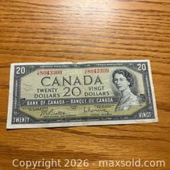 MaxSold Auction: 1954 Canada $20 dollar bill - Kingston (Ontario, Canada) SELLER MANAGED Downsizing Online Auction - Juniper Drive