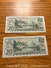 MaxSold Auction: (2) 1969 Canada $20 dollar bill - Kingston (Ontario, Canada) SELLER MANAGED Downsizing Online Auction - Juniper Drive