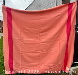 MaxSold Auction: Incredible Vintage Pink Queen Size Hudson Bay 6 Point Wool Blanket - Hamilton (Ontario, Canada) SELLER MANAGED Estate Sale Online Auction - Gertrude Street