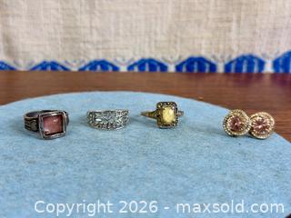 MaxSold Auction: Vintage & Modern Jewelry Lot – Sterling Silver Rings & Earrings, Mixed Metals - Hamilton (Ontario, Canada) SELLER MANAGED Estate Sale Online Auction - Gertrude Street
