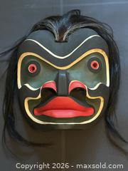 MaxSold Auction: FIRST NATIONS MASK - Wild Man of the Woods - Mark Mickey (Mastercarver) - Kingston (Ontario, Canada) SELLER MANAGED Reseller Online Auction - Glen Castle Road