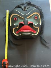 MaxSold Auction: FIRST NATIONS MASK - Wild Man of the Woods - Mark Mickey (Mastercarver) - Kingston (Ontario, Canada) SELLER MANAGED Reseller Online Auction - Glen Castle Road