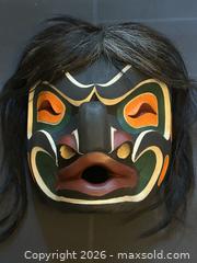 MaxSold Auction: FIRST NATIONS MASK - Wild Woman of the Woods - Mark Mickey (Mastercarver) - Kingston (Ontario, Canada) SELLER MANAGED Reseller Online Auction - Glen Castle Road