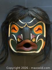 MaxSold Auction: FIRST NATIONS MASK - Wild Woman of the Woods - Mark Mickey (Mastercarver) - Kingston (Ontario, Canada) SELLER MANAGED Reseller Online Auction - Glen Castle Road