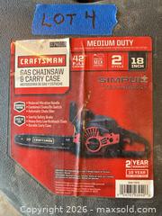 MaxSold Auction: Craftsman 42cc Gas Chainsaw 18-inch with Carry Case - Polk City (Florida, USA) SELLER MANAGED Downsizing Online Auction - Conley Drive