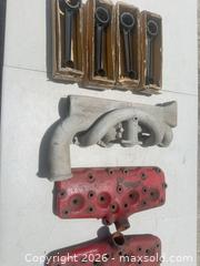 MaxSold Auction: Lot: Cylinder Heads, Intake Manifold & 4 Connecting Rods - Polk City (Florida, USA) SELLER MANAGED Downsizing Online Auction - Conley Drive