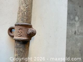 MaxSold Auction: Pair of Wooden Yokes / Harness Beams with Iron Hardware - Polk City (Florida, USA) SELLER MANAGED Downsizing Online Auction - Conley Drive