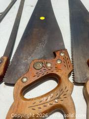 MaxSold Auction: Set of 4 Hand Saws, Hacksaw Frames and Miter Box - Polk City (Florida, USA) SELLER MANAGED Downsizing Online Auction - Conley Drive