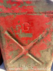 MaxSold Auction: Three Steel Military Jerry Cans, Red & Green, 3-5 Gallon - Polk City (Florida, USA) SELLER MANAGED Downsizing Online Auction - Conley Drive