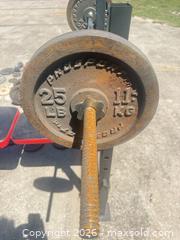 MaxSold Auction: Weight Set: Plates, Dumbbells, Barbell & Bench (Bulk Lot) - Polk City (Florida, USA) SELLER MANAGED Downsizing Online Auction - Conley Drive