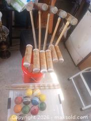 MaxSold Auction: Vintage Wood Croquet Set with Mallets, Balls and Stakes - Port Hadlock-Irondale (Washington, USA) SELLER MANAGED Downsizing Online Auction - Cedar Avenue