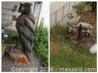 MaxSold Auction: Wooden Rustic Folk Art Garden/Porch Sculpture Set - Port Hadlock-Irondale (Washington, USA) SELLER MANAGED Downsizing Online Auction - Cedar Avenue