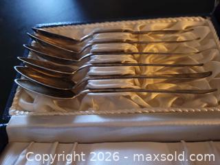 MaxSold Auction: Stockmann silver spoons full set  - Brampton (Ontario, Canada) SELLER MANAGED Reseller Online Auction - Elizabeth Street North (CONDO)