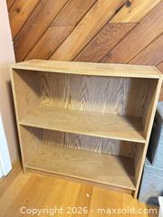 MaxSold Auction: Light Oak Particle Board Bookcase, 2-Shelf Contemporary - Water Valley (Alberta, Canada) PARTNER MANAGED Moving Online Auction - Range Road 52