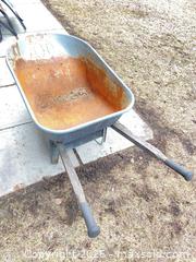 MaxSold Auction: UberHaus Wheelbarrow — Galvanized Steel Tray, Wood Handles - Water Valley (Alberta, Canada) PARTNER MANAGED Moving Online Auction - Range Road 52