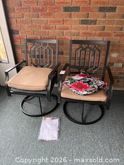 MaxSold Auction: 2 PHI VILLA Swivel Patio Chairs with Cushions - Kingston (Ontario, Canada) PARTNER MANAGED Downsizing Online Auction - Sunnyside Road