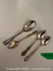 MaxSold Auction: 4 Sterling Silver Spoons with Various Designs - Kingston (Ontario, Canada) PARTNER MANAGED Downsizing Online Auction - Sunnyside Road
