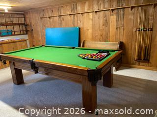 MaxSold Auction: Billiard Table with Accessories Located in Basement - Kingston (Ontario, Canada) PARTNER MANAGED Downsizing Online Auction - Sunnyside Road