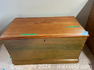 MaxSold Auction: Large Wooden Chest with Hinged Lid and Interior Compartment - Kingston (Ontario, Canada) PARTNER MANAGED Downsizing Online Auction - Sunnyside Road