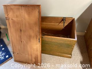 MaxSold Auction: Large Wooden Chest with Hinged Lid and Interior Compartment - Kingston (Ontario, Canada) PARTNER MANAGED Downsizing Online Auction - Sunnyside Road