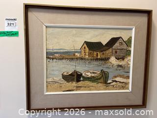 MaxSold Auction: Original Oil on Canvas Painting by P. Kitson, 12 x 16 Inches - Kingston (Ontario, Canada) PARTNER MANAGED Downsizing Online Auction - Sunnyside Road