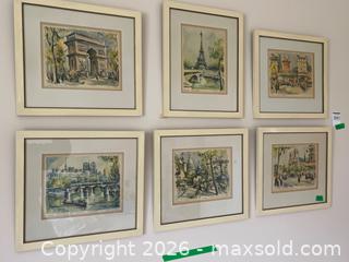 MaxSold Auction: Six Framed Prints of Paris Scenes by Maurice Girard - Kingston (Ontario, Canada) PARTNER MANAGED Downsizing Online Auction - Sunnyside Road