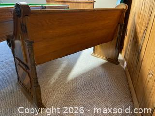MaxSold Auction: Wooden Church Pew Bench with Decorative Side Panels - Kingston (Ontario, Canada) PARTNER MANAGED Downsizing Online Auction - Sunnyside Road