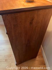 MaxSold Auction: Wooden Sideboard with Two Drawers and Cabinets, 46x17.5x39.5 Inches - Kingston (Ontario, Canada) PARTNER MANAGED Downsizing Online Auction - Sunnyside Road
