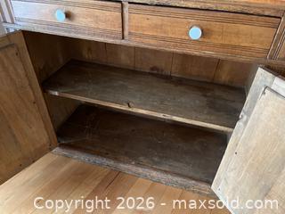 MaxSold Auction: Wooden Sideboard with Two Drawers and Cabinets, 46x17.5x39.5 Inches - Kingston (Ontario, Canada) PARTNER MANAGED Downsizing Online Auction - Sunnyside Road