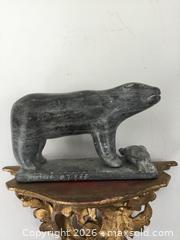 MaxSold Auction: Soapstone Bear and Seal Carving Signed - Saanich (British Columbia, Canada) SELLER MANAGED Reseller Online Auction - Old West Saanich Road
