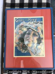 MaxSold Auction: Vintage Framed Litho Pin Up Print - Saanich (British Columbia, Canada) SELLER MANAGED Reseller Online Auction - Old West Saanich Road