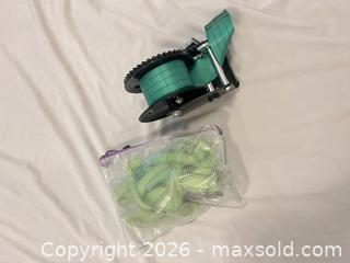 MaxSold Auction: Hand Crank Trailer Winch, 1200 lb Capacity, 26 ft Strap - Toronto (Ontario, Canada) SELLER MANAGED Downsizing Online Auction - Greengate Road