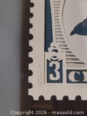 MaxSold Auction: Framed Signed Canadian Wildlife Stamp Cut-Paper Art (Medium) 1/1 - Toronto (Ontario, Canada) PARTNER MANAGED Reseller Online Auction - Queen Street West