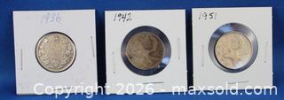 MaxSold Auction: 1936, 1942, 1951 Canadian Silver Quarters - Langford (British Columbia, Canada) PARTNER MANAGED Downsizing Online Auction - Glen Lake Road