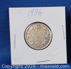 MaxSold Auction: 1936, 1942, 1951 Canadian Silver Quarters - Langford (British Columbia, Canada) PARTNER MANAGED Downsizing Online Auction - Glen Lake Road