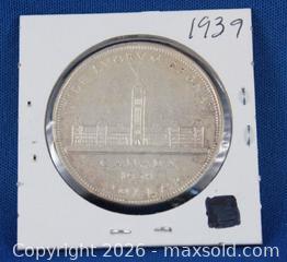 MaxSold Auction: 1939 Canada Silver Dollar Coin - Langford (British Columbia, Canada) PARTNER MANAGED Downsizing Online Auction - Glen Lake Road
