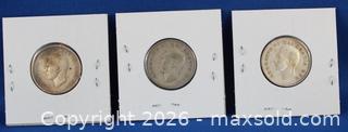 MaxSold Auction: 1941, 1948, 1951 Silver Canadian Quarters - Langford (British Columbia, Canada) PARTNER MANAGED Downsizing Online Auction - Glen Lake Road