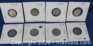 MaxSold Auction: 1947, 1949, 1950, 1951, 1952, 1953, 1954, 1955 Silver Canada Dimes - Langford (British Columbia, Canada) PARTNER MANAGED Downsizing Online Auction - Glen Lake Road