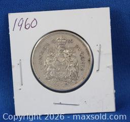 MaxSold Auction: 1960 Silver Canada .50 Cent  - Langford (British Columbia, Canada) PARTNER MANAGED Downsizing Online Auction - Glen Lake Road