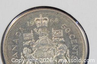 MaxSold Auction: 1964 Silver Canada .50 Cent - Langford (British Columbia, Canada) PARTNER MANAGED Downsizing Online Auction - Glen Lake Road