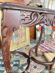 MaxSold Auction: Antique Carved Wood Side Table - Webster (New York, USA) PARTNER MANAGED Estate Sale Online Auction - North Avenue