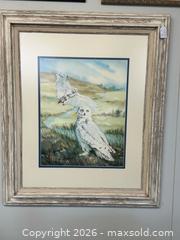 MaxSold Auction: Art: Snowy Owls Original Watercolor - Webster (New York, USA) PARTNER MANAGED Estate Sale Online Auction - North Avenue