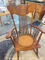 MaxSold Auction: Grannycore - Antique Rocking Chair - Webster (New York, USA) PARTNER MANAGED Estate Sale Online Auction - North Avenue