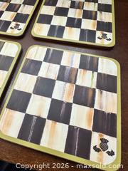 MaxSold Auction: MacKenzie-Childs Cork Board Courtly Check Coasters - Webster (New York, USA) PARTNER MANAGED Estate Sale Online Auction - North Avenue