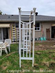 MaxSold Auction: 7 ft White Vinyl/PVC Garden Arbor - Oshawa (Ontario, Canada) PARTNER MANAGED Downsizing Online Auction - Somerville Street