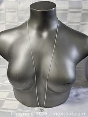 MaxSold Auction: Sterling Silver Rope Necklace 36" with Sapphire Encrusted Pendant  - Kingston (Ontario, Canada) SELLER MANAGED Downsizing Online Auction - Woodbine Road