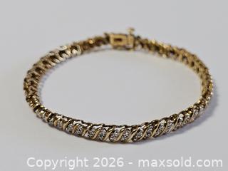 MaxSold Auction: Sterling Silver SUN Studio Encrusted Gold Tone Bracelet  - Kingston (Ontario, Canada) SELLER MANAGED Downsizing Online Auction - Woodbine Road