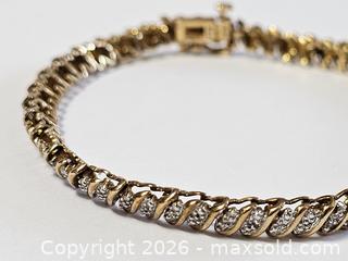 MaxSold Auction: Sterling Silver SUN Studio Encrusted Gold Tone Bracelet  - Kingston (Ontario, Canada) SELLER MANAGED Downsizing Online Auction - Woodbine Road