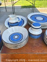 MaxSold Auction: Stonehenge (Midwinter) Blue & White Dinnerware, Tea & Serve Set (32 pc.) - Maple Ridge (British Columbia, Canada) PARTNER MANAGED Estate Sale Online Auction - Blanshard Street