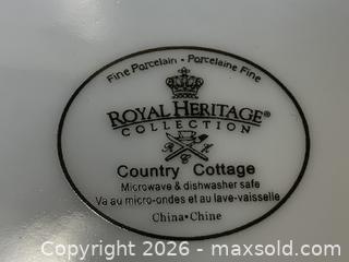 MaxSold Auction: Royal Heritage Collection Blue & White Country Cottage Dinner Plate - New Westminster (British Columbia, Canada) SELLER MANAGED Reseller Online Auction - Canfor Avenue